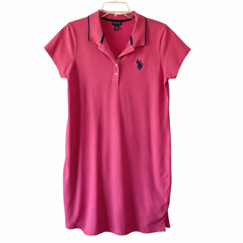 U.S. Polo Assn Pink Polo Dress‎ | Women’s Large | Cotton Stretch
